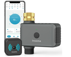 lot 106 image: Insoma WiFi Hose Timer with Brass Inlet, Smart Water Timer 1 Zone, Sprinkler Timer wWiFi hub for Remote Control via 2.4Ghz WiFi, VoiceApp Controls with Alexa & Google Assistant, for Lawns Yards (Missing Seal Tape & Plastic Garden Hose Connector)