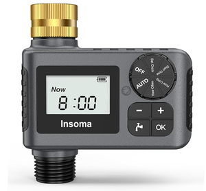 lot 111 image: Insoma Sprinkler Timer with Brass Swivel, Programmable Water Timer for Outdoor Garden Hose, Hose Timers with Rain DelayManualAuto Mode, Drip Irrigation and Lawn Watering System, 1 Outlet