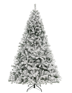 lot 209 image: Costway 8 FT Christmas Tree 3-Minute Quick Shape Flocked Decor