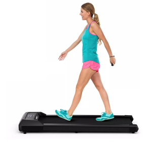 lot 218 image: Costway 0.6-3.8MPH Walking Pad Under Desk Treadmill with Remote Control and LED Display Black (Powers On But Not Functioning)