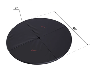 lot 302 image: Soozier Pole Dance Mat, 2T x 5W Folding Pole Crash Mat for Home, Lightweight and Foldable, Black