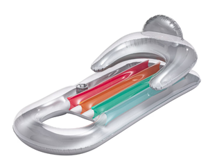 lot 143 image: Bluescape Deluxe Lounge, Inflatable Pool Float, Silver, Age 14 & up, Unisex