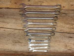 lot 324 image: (11) SAE Sequential Combination Wrenches - Mixed Brands 14 - 78