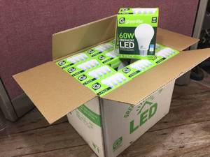 lot 334 image: Case of GREENLITE 60W Light Bulbs - 96 Bulbs Total