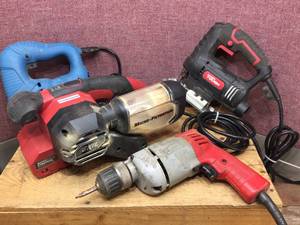 lot 353 image: MILWAUKEE Drill - Skil Sander - PowerGlideHypertough Jig Saws - Good