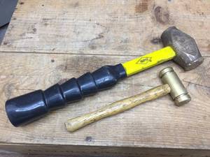 lot 366 image: (2) Brass Mallets