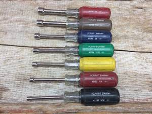 lot 373 image: CRAFTSMAN SAE 7 Pc Comfort Grip Nut Driver Set 316 - 12
