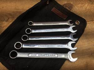 lot 177 image: CRAFTSMAN 5 Pc Metric Combination Wrench Set 10mm - 14mm