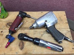 lot 186 image: CH 12 Air Impact - CH 38 Dr Air Ratchet - Right Angle Dir Grinder