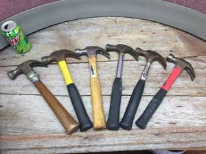 lot 197 image: 6 Claw Hammers - Stanley - Alltrade - Master Mechanic - Other