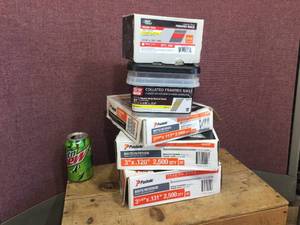 lot 231 image: PASLODE - Various Size 30° Framing Nails - Mostly Full