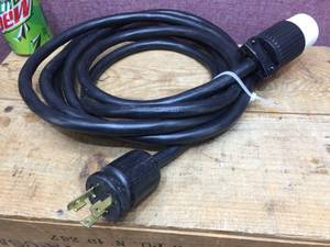 lot 280 image: Heavy RV Style Power Cord 3C - 10 AWG - 300VL6-30 Plugs Nice