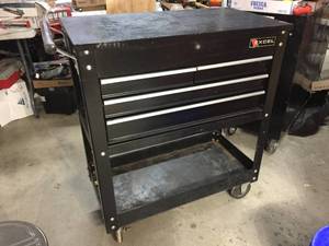 lot 275 image: EXCELL - Rolling 4 Drawer (Handy) ToolShop Cart - Nice