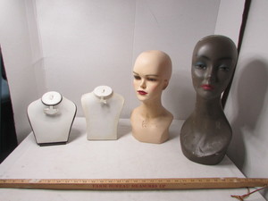 lot 43 image: Vintage Mannequin Heads and Display Busts