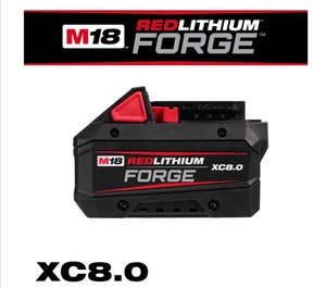 lot 3 image: Milwaukee M18 REDLITHIUM FORGE XC8.0 Battery Pack, Model# 48-11-1881