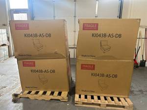 lot 7 image: Kathy Ireland Lot of 8- Patio Chairs (2 per box)