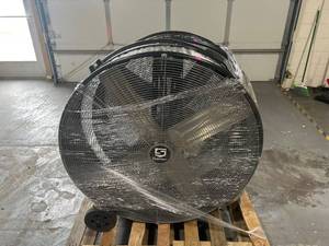 lot 8 image: Strongway Lot of 2- 42in. Belt Drive Drum Fans, 17,500 CFM, 1516 HP MSRP $449.99 (ea)