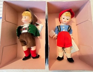 lot 36 image: Madame Alexander Hansel 453 and Austria Boy 599 Collectible Dolls in Original Boxes