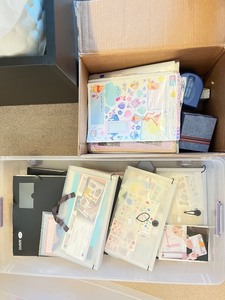 lot 44 image: Large Scrapbooking Lot with Stickers, Templates, Punches, and Organizers