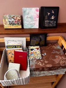 lot 303 image: Set of Journals, Notecards, Organizers, and Decorative Storage Boxes