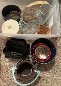 lot 338 image: Collection of Baskets, Organizers, and Wire Storage Containers