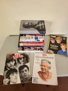 lot 141 image: Collection of Books and Magazines Including Life Specials, Websters Dictionary, and More