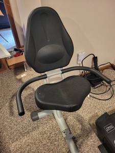 lot 272 image: Horizon Fitness Avalon Stationary Bike with Empower Kettlebells and Dumbbell