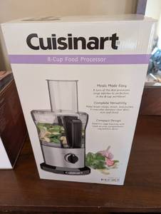 lot 2 image: Cuisinart 8-Cup Food Processor Stainless Steel Model DLC-6 Sealed New in Box