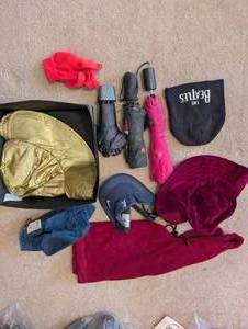 lot 71 image: Assorted Hats and Umbrellas Collection Including The Beatles Beanie and Nike Visor