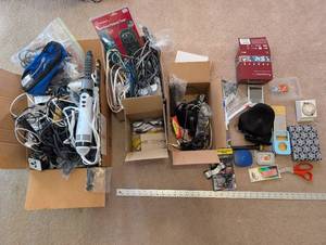 lot 74 image: Large Lot of Assorted Electronics, Cables, and Gadgets