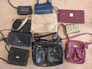 lot 84 image: Collection of 9 Womens Handbags and Wallets Including Rosetti and Kenneth Cole