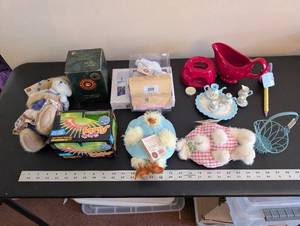 lot 231 image: Assorted Boyds Bears Plush, Miniature Tea Set, and Toy Collection