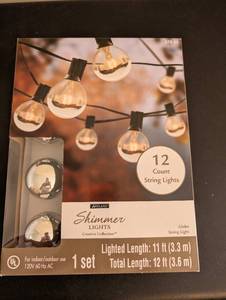 lot 245 image: Ashland Shimmer Globe String Lights Set, 12 Count, 12 ft
