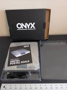lot 250 image: Onyx Digital Postal Scale Stainless Steel 5 lb Capacity
