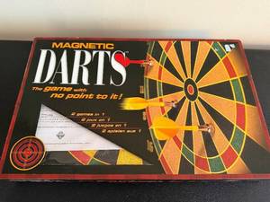 lot 190 image: Family Games Magnetic Darts - Original Magnetic Darts Game (Double-Sided Board, 6 Darts) - New in Box