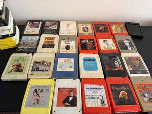 lot 194 image: Vintage Music 8 Track Cassettes - Assorted Artists, 1960s-1980s Collection