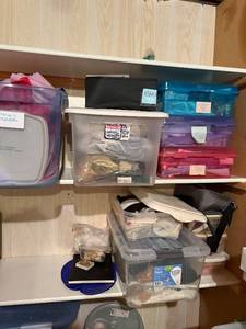 lot 362 image: Large Collection of Dress Patterns & Fabrics - Assorted Sewing Materials