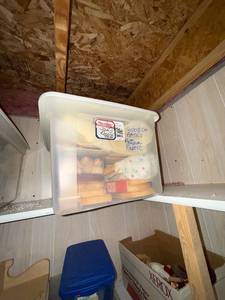 lot 364 image: Assorted Doll Making and Craft Supplies - Fabrics, Doll Accessories & Storage Bins