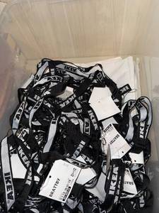 lot 367 image: Large Collection IKEA BRATTBY Lanyard Straps - BlackGray Bulk Pack