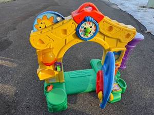 lot 412 image: Fisher-Price Alphabet Playhouse - Clock, Steering Wheel & Interactive Panels