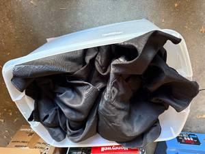 lot 424 image: Six Large 108 Round Black Banquet Table Cloths