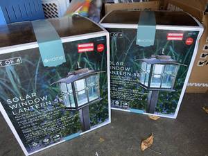 lot 427 image: oHome Solar Window Lantern Set - Set of 4 (2 Boxes)