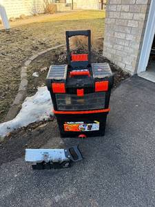 lot 451 image: Black & Decker Portable Tool Box with Drawer Organizer on Wheels
