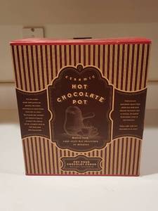 lot 242 image: Ceramic Hot Chocolate Pot with Frother and Instructions