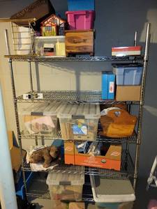 lot 262 image: Large Collection of Dollhouse Figures and Accessories in Storage Bins