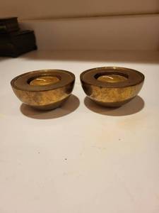 lot 267 image: Set of 3 Swedish R&B Lotta Horn Brass Candle Holders with Case