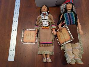 lot 123 image: Sandy Dolls - Laughing Brook Comanche Princess & Soaring Hawk Comanche Tribe (Lot of 2)