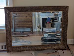 lot 172 image: Decorative Arts, Inc. Mirror - Ornate Leaf Gold Frame Wall Decor