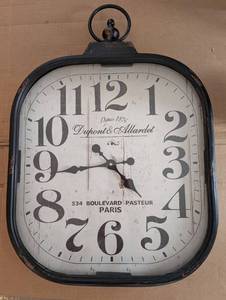 lot 173 image: Dupont & Allardet Paris Clock - Vintage Wall Clock, 1876 Dial, 534 Boulevard Pasteur