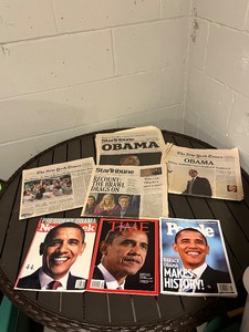lot 276 image: Barack Obama Newspapers & Magazines (Lot of 8)